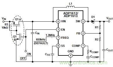 ADP1612/ADP1613典型應用電路