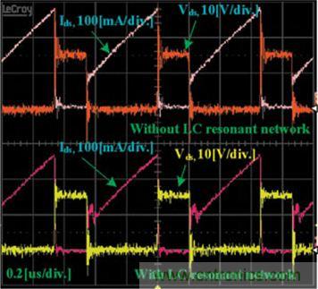 帶有和沒有諧振LC網(wǎng)絡(luò)的傳統(tǒng)升壓轉(zhuǎn)換器的比較結(jié)果