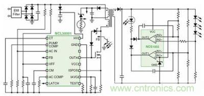 基于NCL30001的40-150 W AC/DC LED照明方案