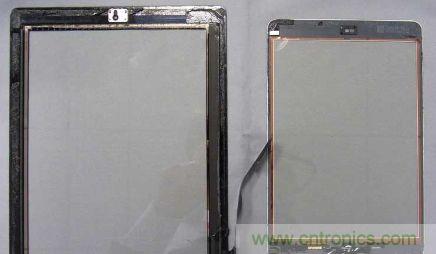 圖4：“iPad mini”和“iPad 3“的玻璃蓋板背面