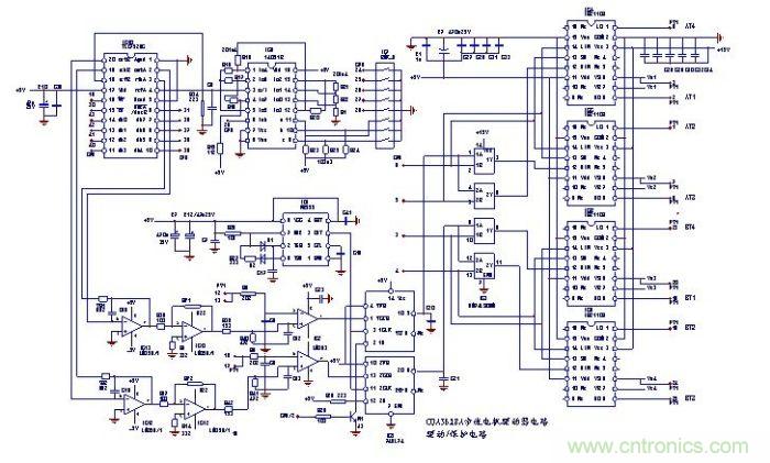 圖3：步進電機驅動器的脈沖驅動電路及步時電機的工作電流設定電路等