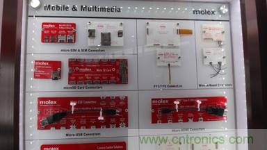 Molex MicroSIM、MicroSD、MicroUSB和MicroHDMI連接器