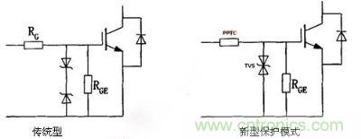 傳統(tǒng)保護(hù)模式和新型保護(hù)模式電路對(duì)比