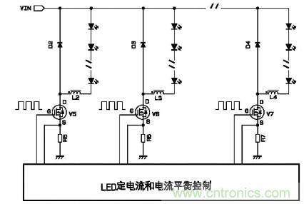 圖2：降壓型LED驅(qū)動(dòng)電路