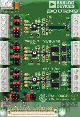 ADI公司的業(yè)界領(lǐng)先RS485器件與Bourns外部保護(hù)專業(yè)技術(shù)的完美聯(lián)姻，造就出專為解決通信端口最大設(shè)計(jì)問題而生的EVAL-CN0313-SDPZ:滿足EMC的規(guī)定。  通過認(rèn)證的EMC兼容RS-485接口設(shè)計(jì)工具，輕松實(shí)現(xiàn)RS-485接口保護(hù)