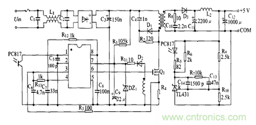 采用光藕和電壓基準(zhǔn)進行反饋