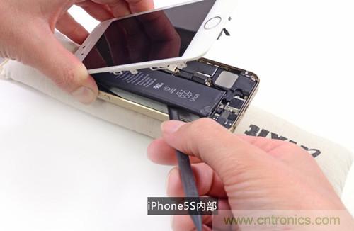 土豪金iPhone 5S拆解：內(nèi)部結(jié)構(gòu)升級(jí)，維修難度增加