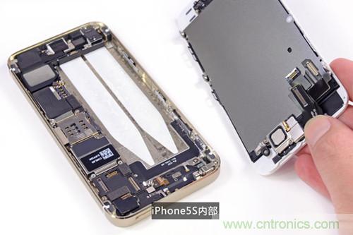 土豪金iPhone 5S拆解：內(nèi)部結(jié)構(gòu)升級(jí)，維修難度增加