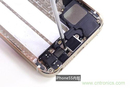 土豪金iPhone 5S拆解：內(nèi)部結(jié)構(gòu)升級(jí)，維修難度增加