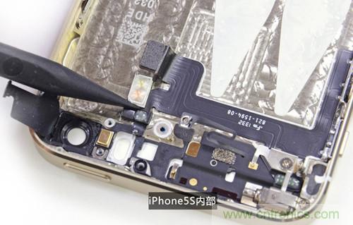 土豪金iPhone 5S拆解：內(nèi)部結(jié)構(gòu)升級(jí)，維修難度增加