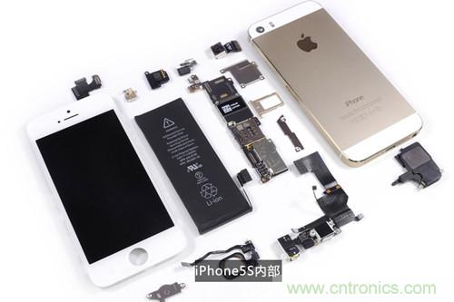 土豪金iPhone 5S拆解：內(nèi)部結(jié)構(gòu)升級(jí)，維修難度增加