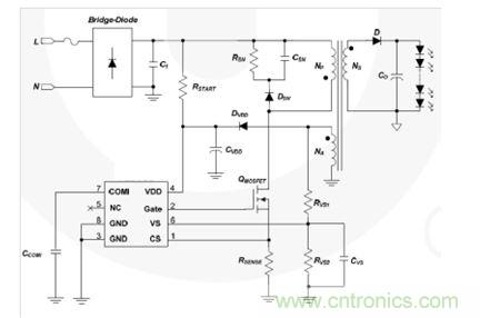 具有高功率因數(shù)的單級PSR反激式LED驅動器