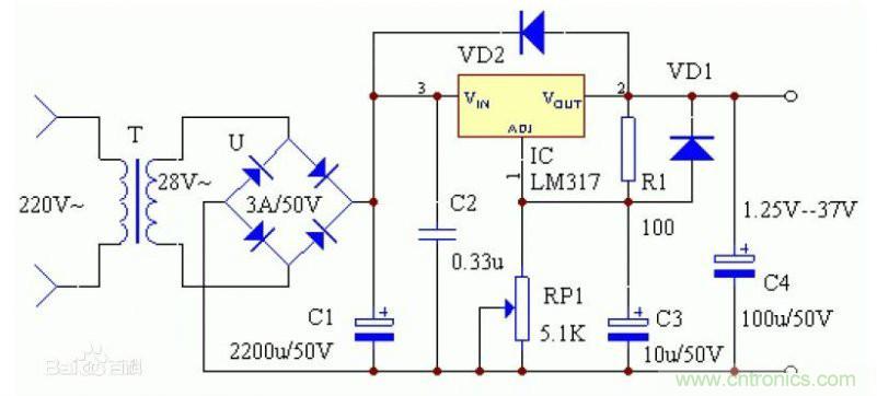 網(wǎng)友分享：DIY一個(gè)LM317 可調(diào)穩(wěn)壓電源