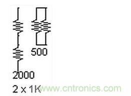 兩個電阻，兩種組合。這個很簡單。