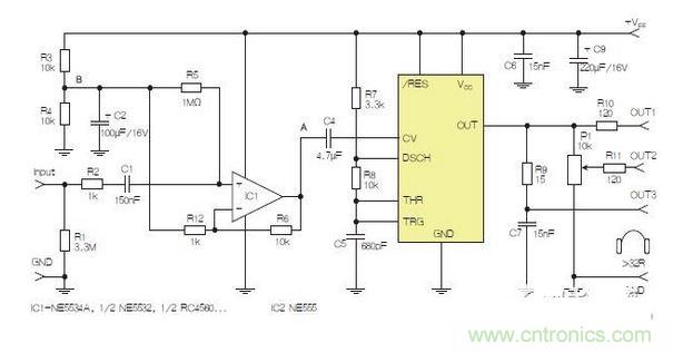 基于555定時器的D類耳機驅(qū)動器可作為理想的實用放大器