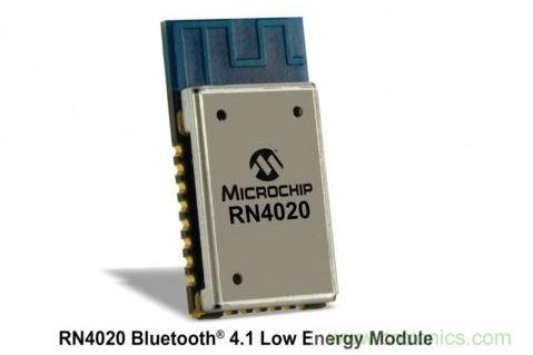 Microchip公司的RN4020模塊集成了包括天線在內(nèi)完整的低功耗藍(lán)牙射頻電路。RN4020采用密封的10mm x17mm x 2mm封裝，內(nèi)置有板載陶瓷天線、2.4GHz的低功耗藍(lán)牙收發(fā)器、帶完整的嵌入式低功耗藍(lán)牙協(xié)議棧的微控制器以及UART和USB接口。