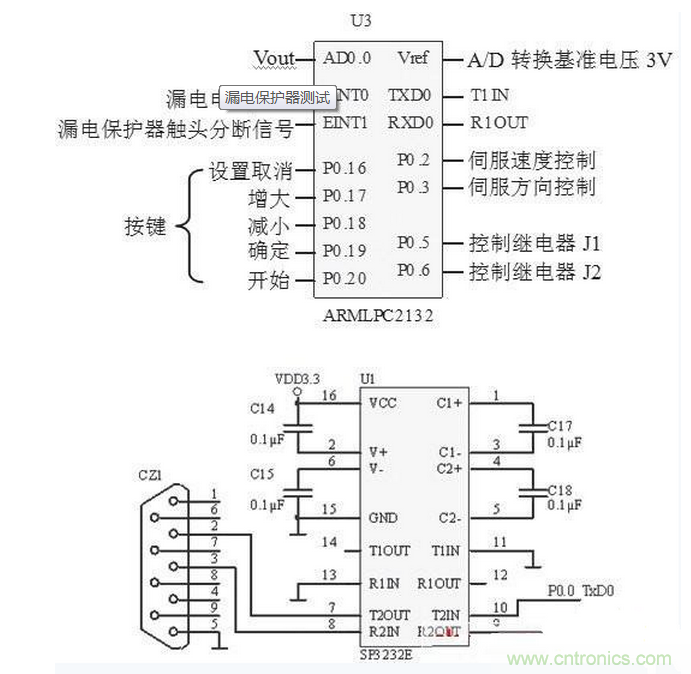 圖4 A/D轉(zhuǎn)換及控制電路