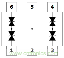 SLA3304DT6 為L(zhǎng)VDS信號(hào)提供靜電保護(hù) 高溫長(zhǎng)線(xiàn)不丟包