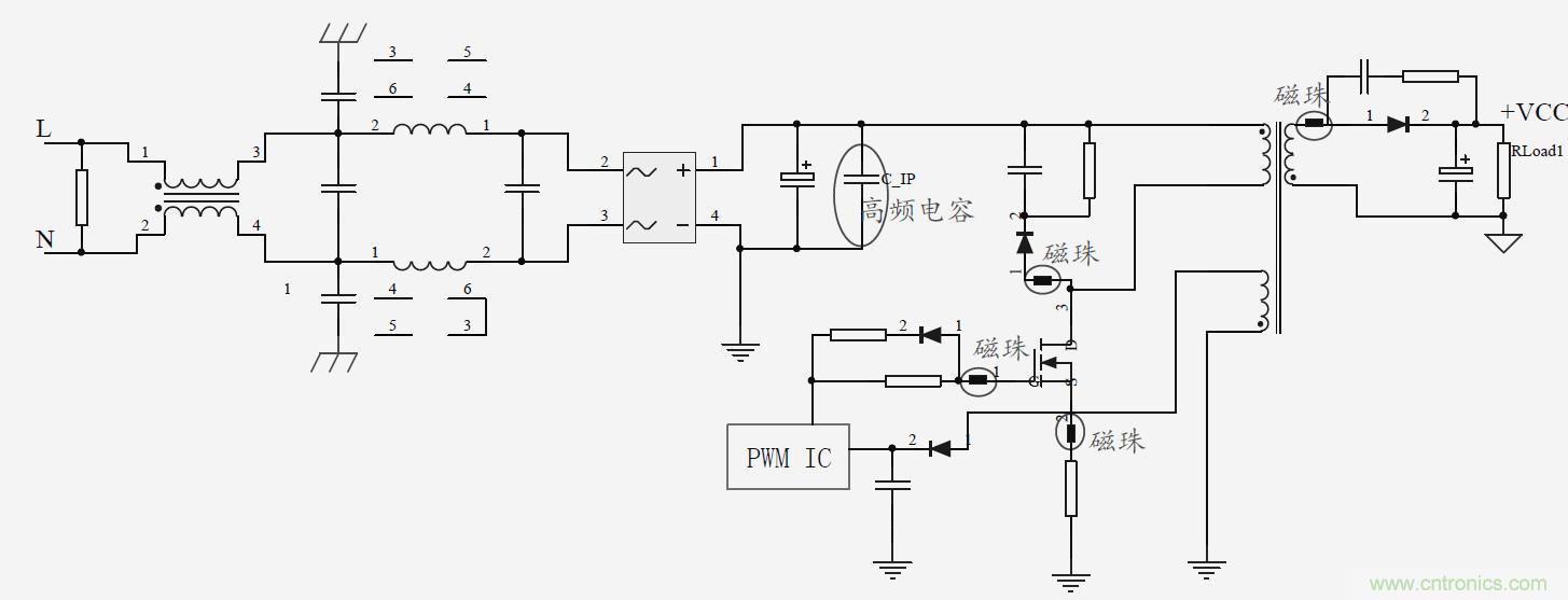 如何改善開關(guān)電源電路的EMI特性？