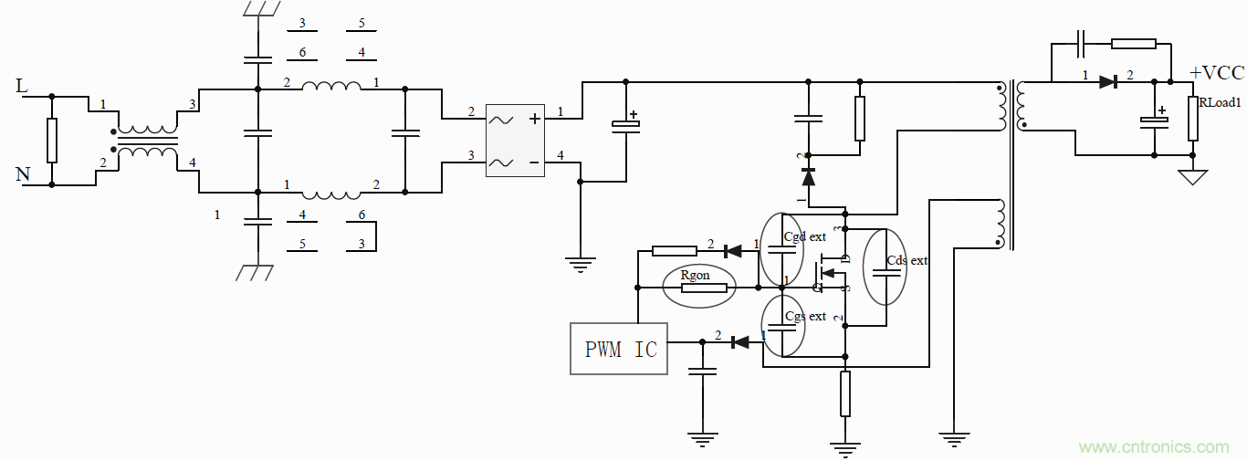 如何改善開關(guān)電源電路的EMI特性？