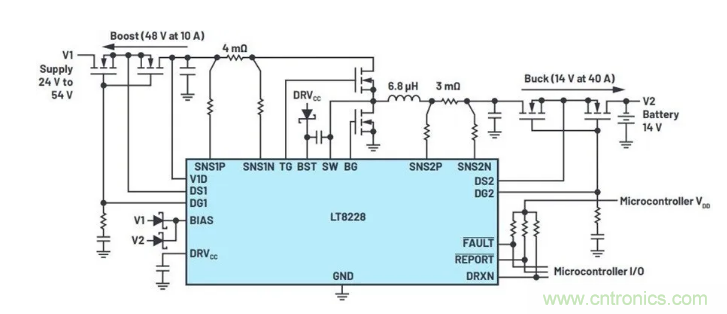 簡化雙電池電源系統(tǒng)，48 V/12 V汽車應(yīng)用指日可待