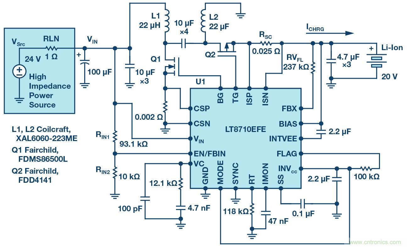 LT8710多功能 DC/DC控制器解決了高阻抗、超長工業(yè)電源線的電壓降問題