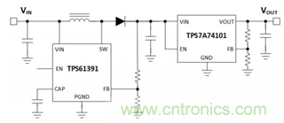 TPS61391升壓變換器，為電容麥克風(fēng)提供48V超低噪聲幻象電源