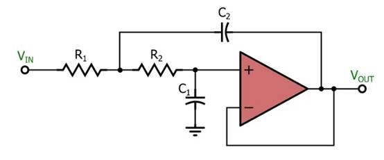 電感器輸出，運(yùn)算放大器輸入：二階有源濾波器簡介