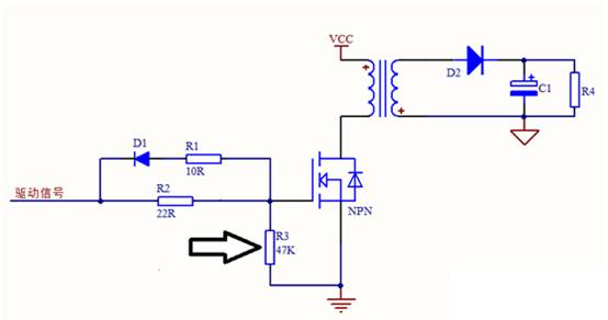 MOS管G極與S極之間的電阻作用