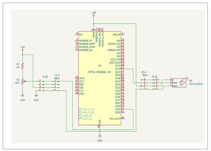 使用 M5Stack 內(nèi)核控制基于電位器的伺服電機(jī)